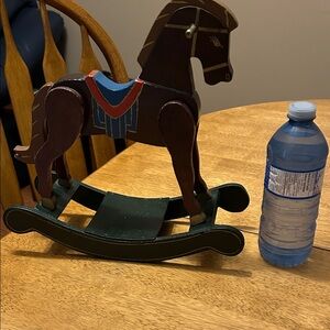 Wooden Rocking Horse Holiday Decor